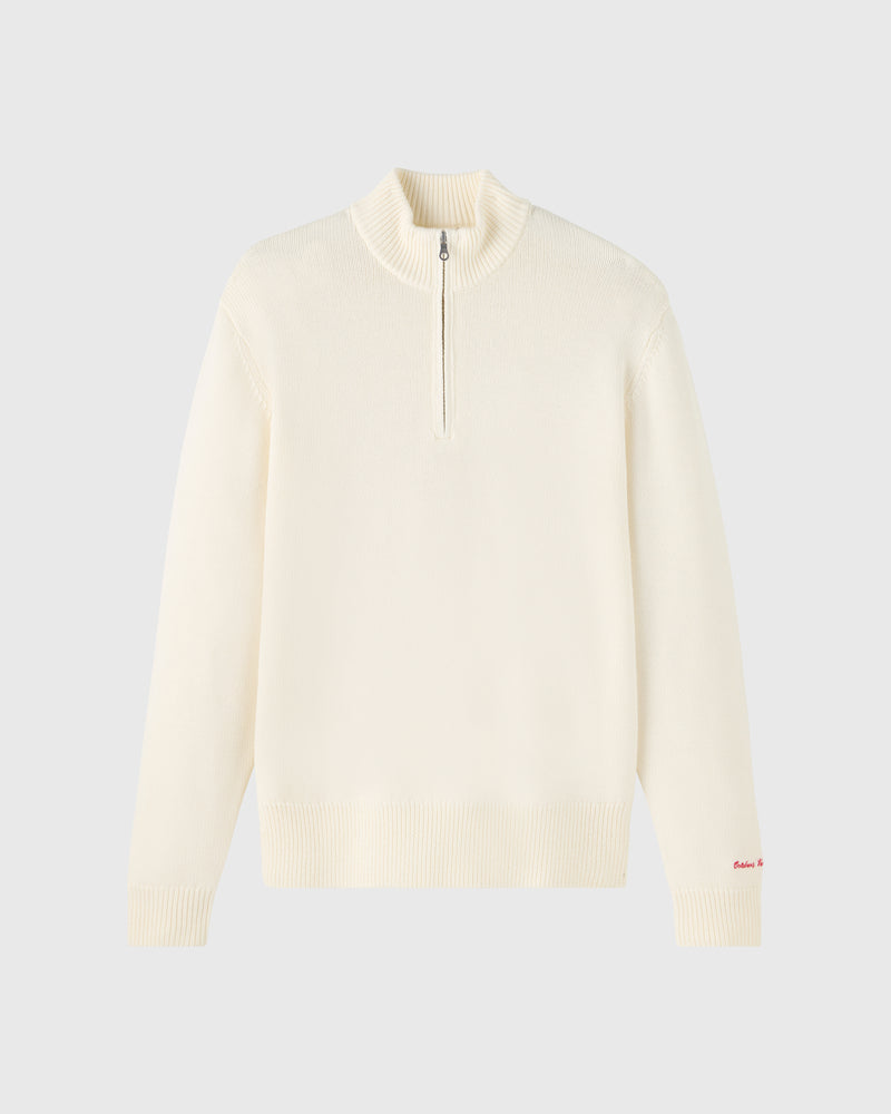 Quarter-Zip Sweater - Cream