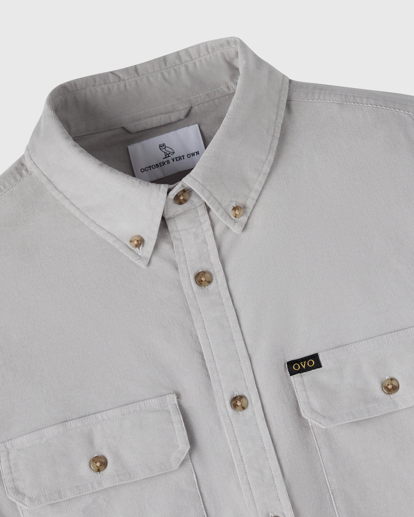 Corduroy Work Shirt - Grey IMAGE #2