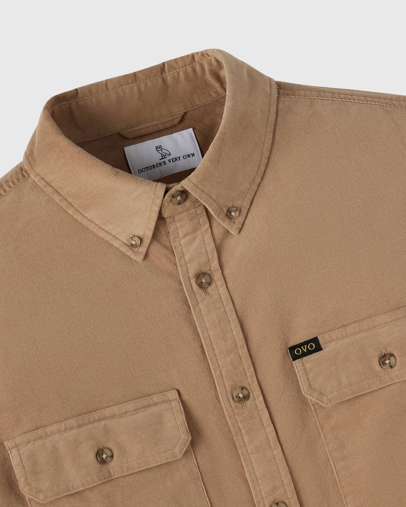 Corduroy Work Shirt - Khaki IMAGE #2