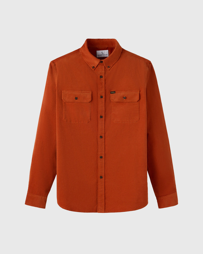 Corduroy Work Shirt - Orange