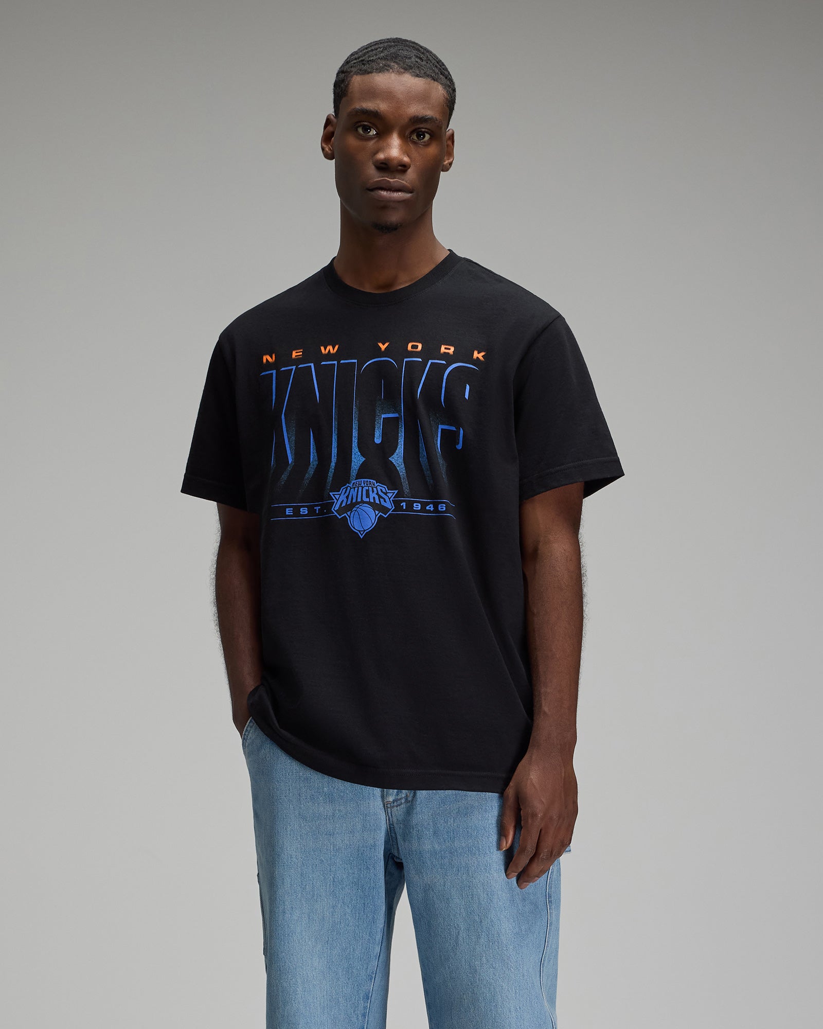 NBA New York Knicks T-Shirt - Black IMAGE #6