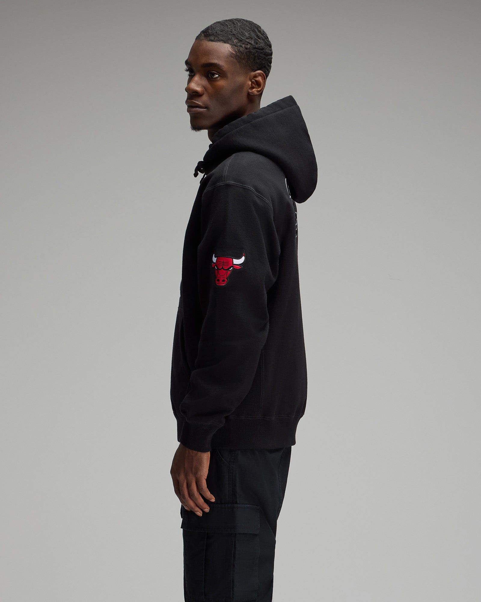 NBA Chicago Bulls Hoodie - Black IMAGE #4