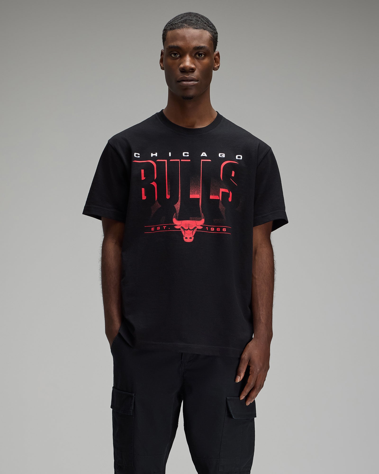 NBA Chicago Bulls T-Shirt - Black IMAGE #3