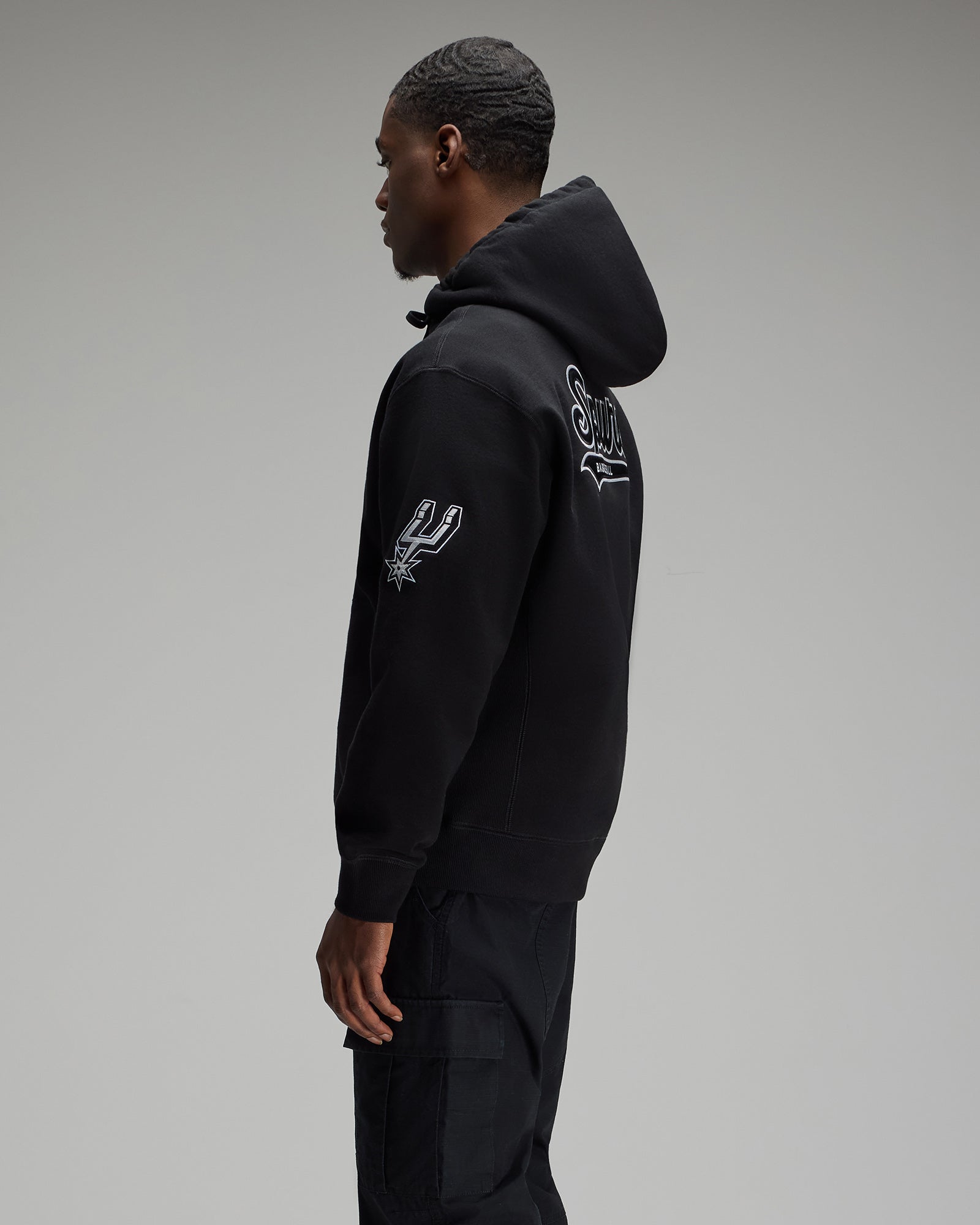 NBA San Antonio Spurs Hoodie - Black IMAGE #4