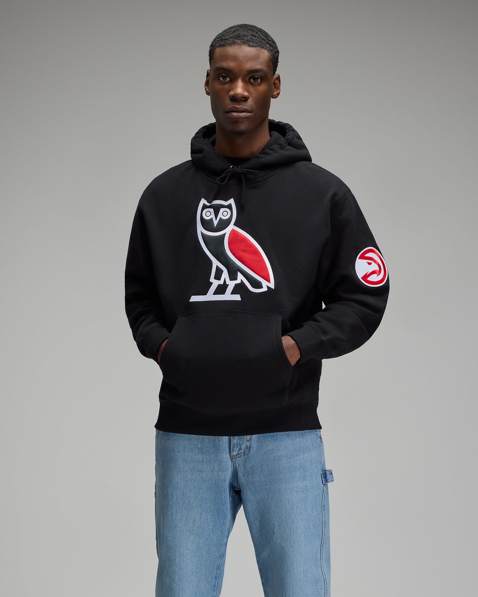 NBA Atlanta Hawks Hoodie - Black IMAGE #7