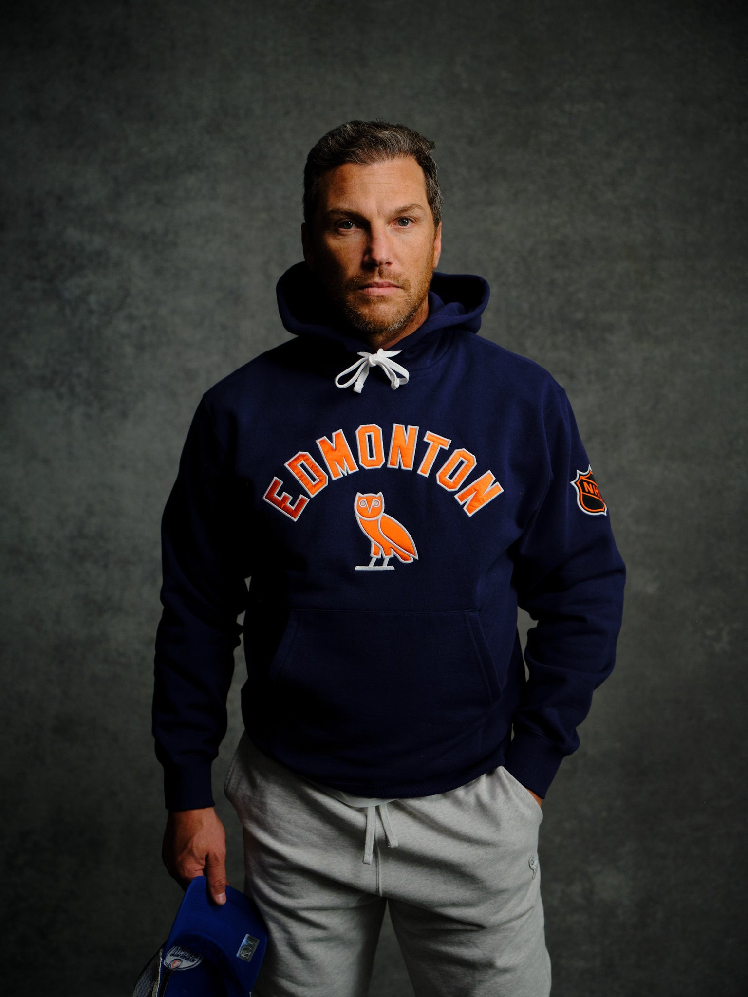 NHL Edmonton Oilers Team Training Hoodie - Navy IMAGE #2