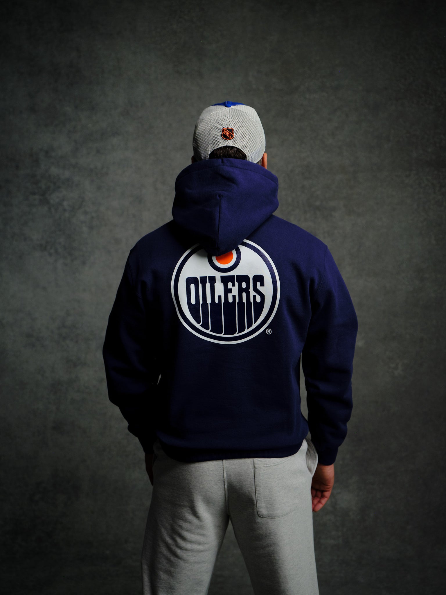 NHL Edmonton Oilers Team Training Hoodie - Navy IMAGE #3