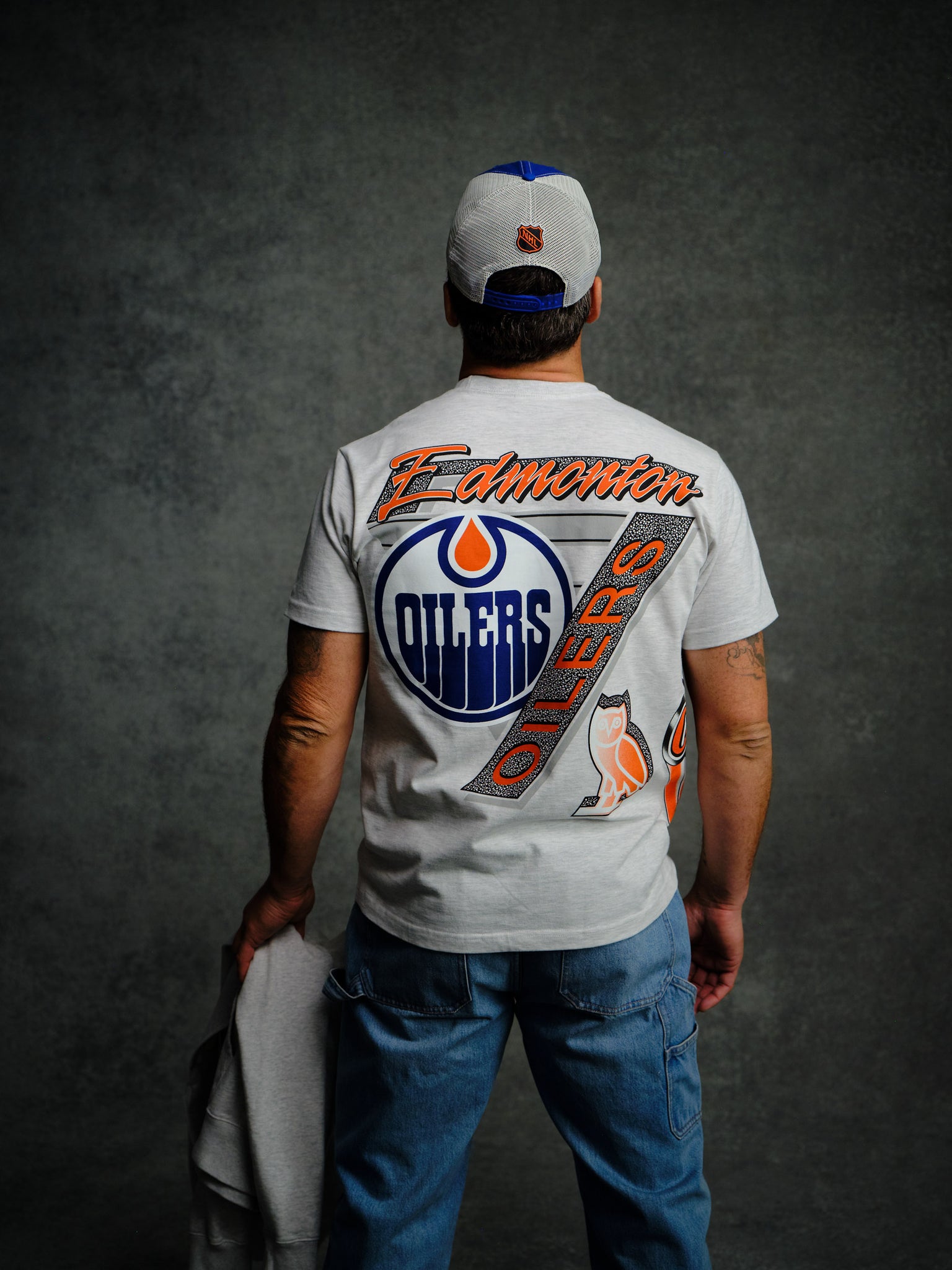 NHL Edmonton Oilers 90's Graphic T-Shirt - Ash Heather Grey IMAGE #3