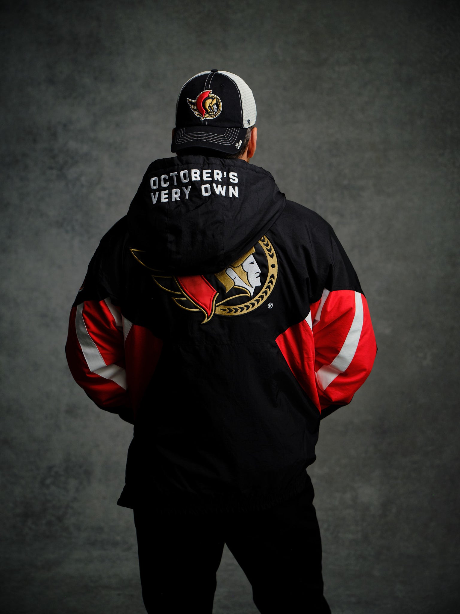 NHL Ottawa Senators Starter® Breakaway Pullover Jacket - Black IMAGE #4