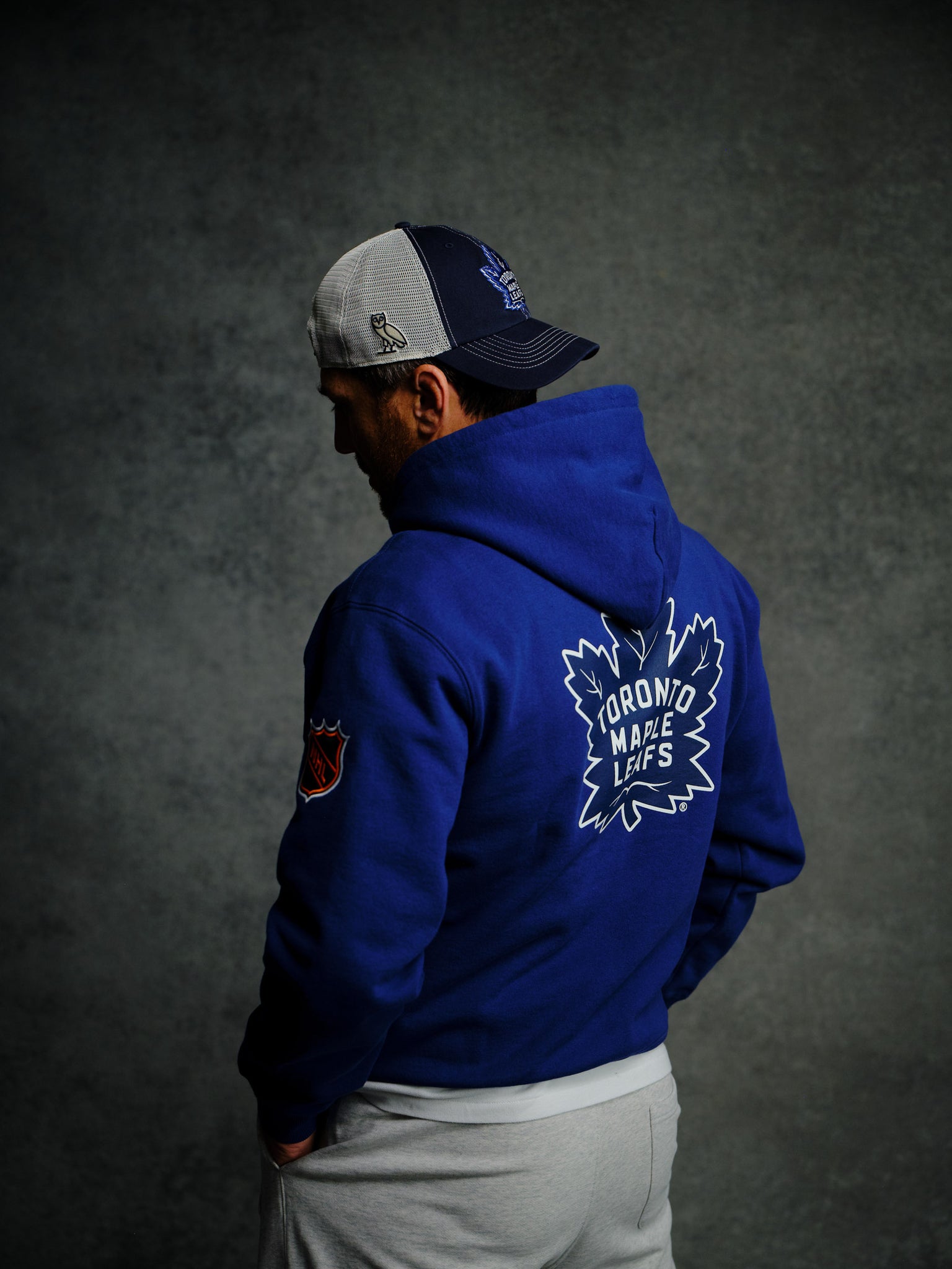 NHL Toronto Maple Leafs Team Training Hoodie - Blue IMAGE #3