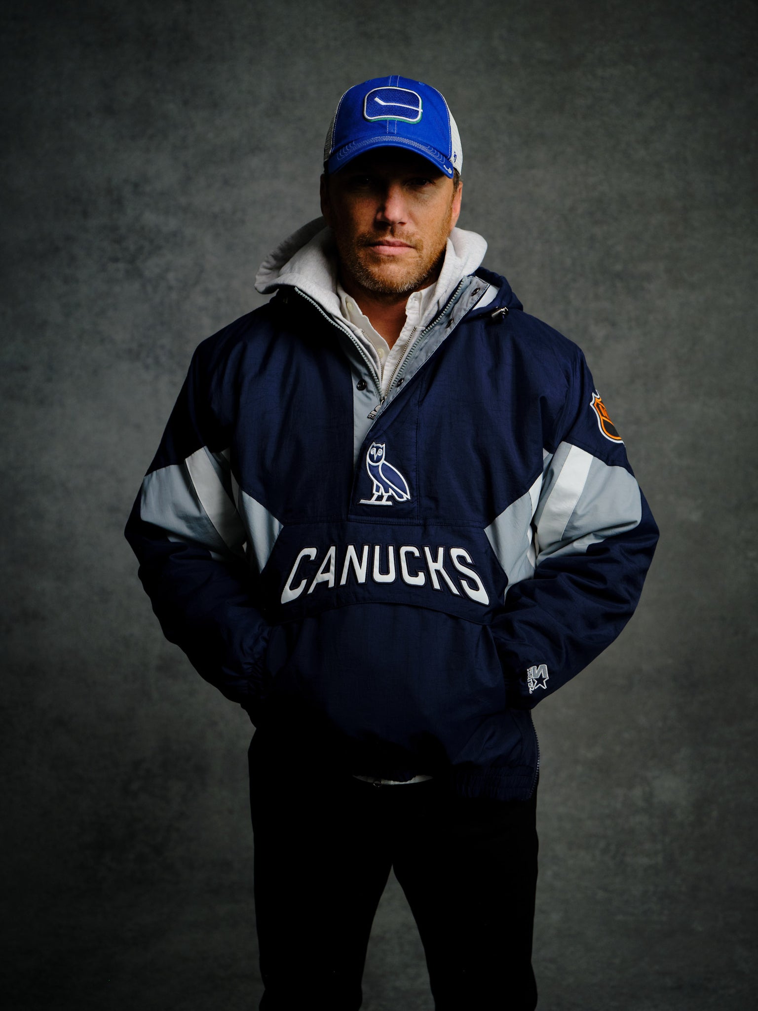 NHL Vancouver Canucks Starter® Breakaway Pullover Jacket - Blue IMAGE #2