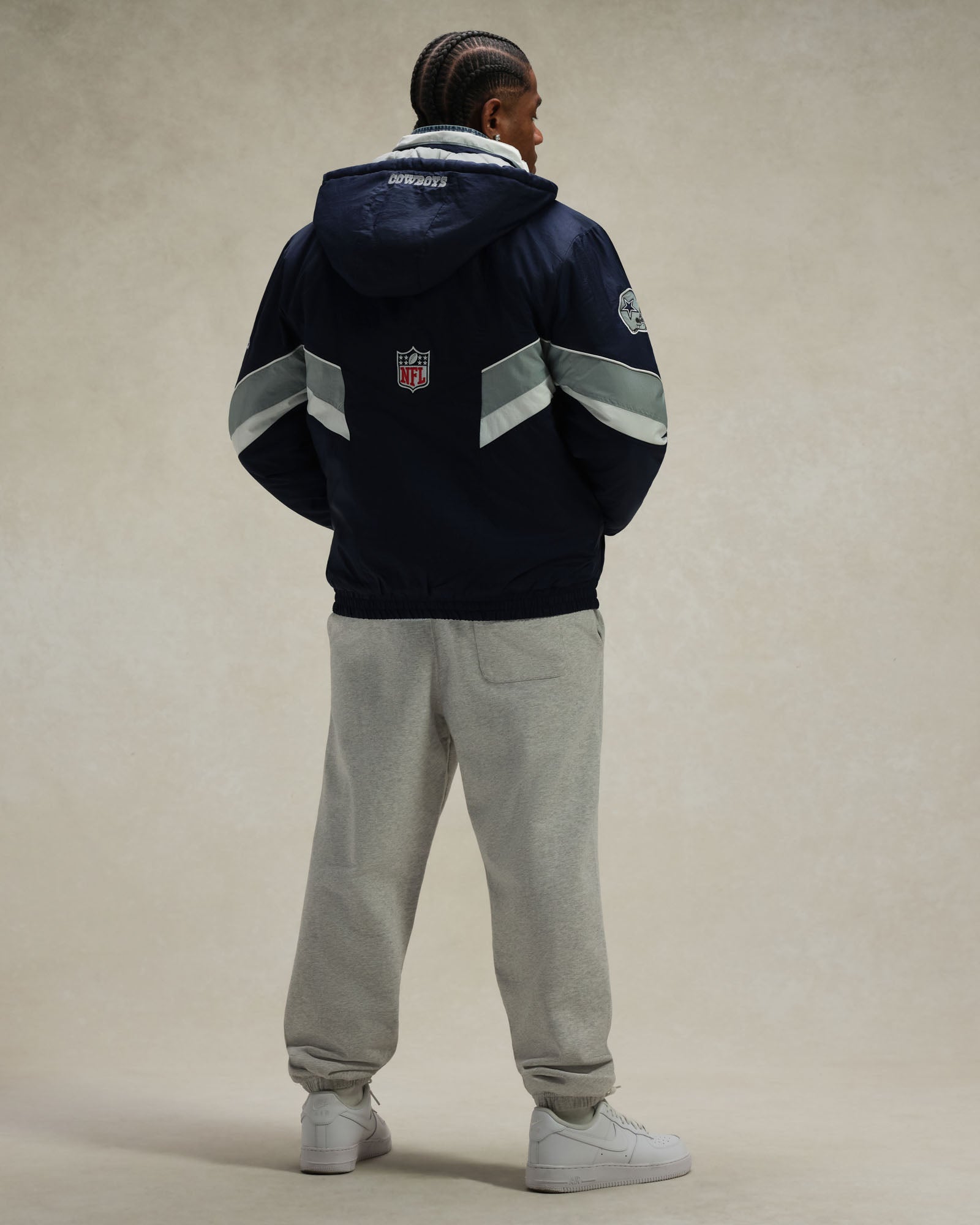 NFL Dallas Cowboys Starter® Sideline Puffer Jacket - Navy IMAGE #3