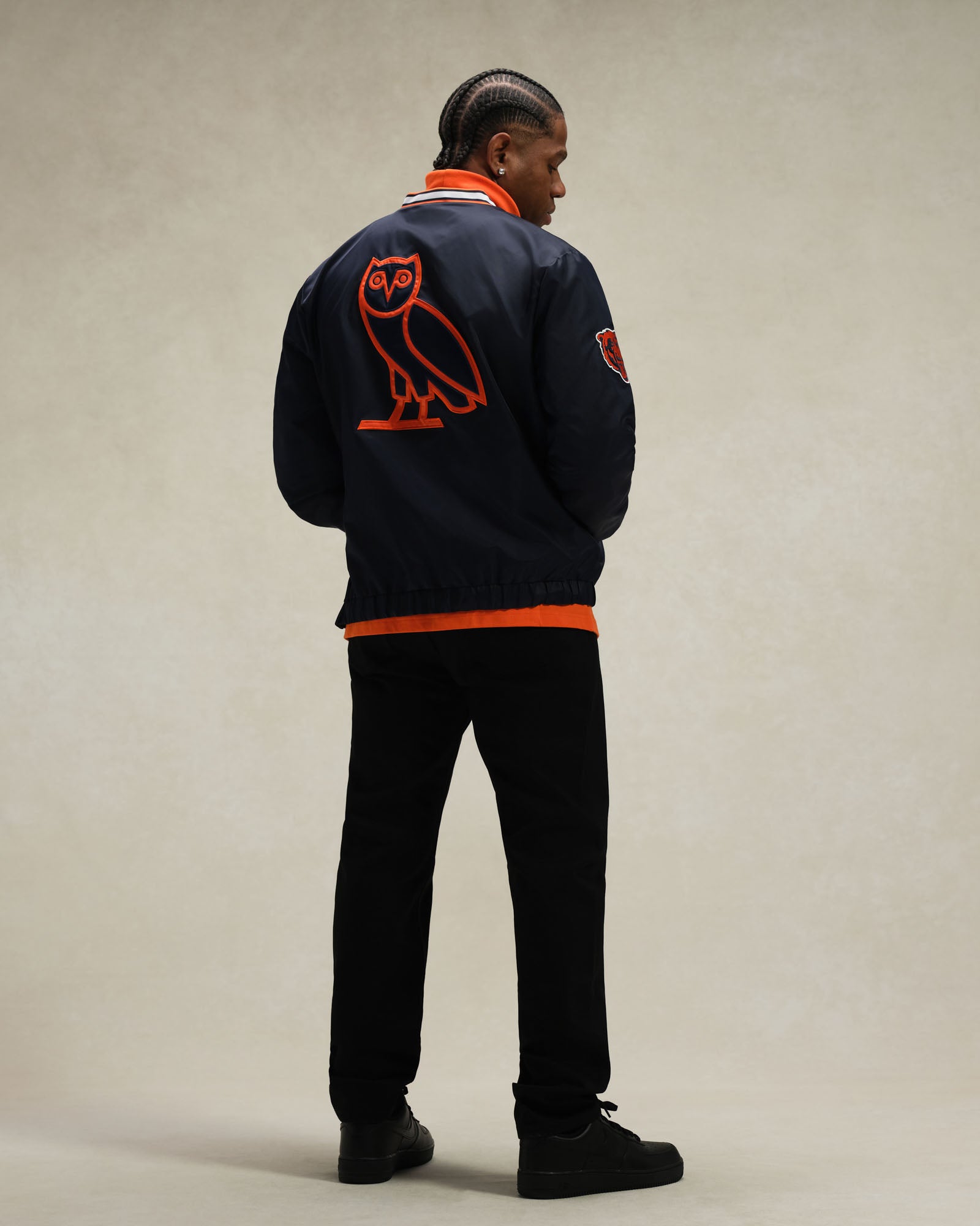 NFL Chicago Bears Starter® Trainer Pullover Jacket - Navy IMAGE #4