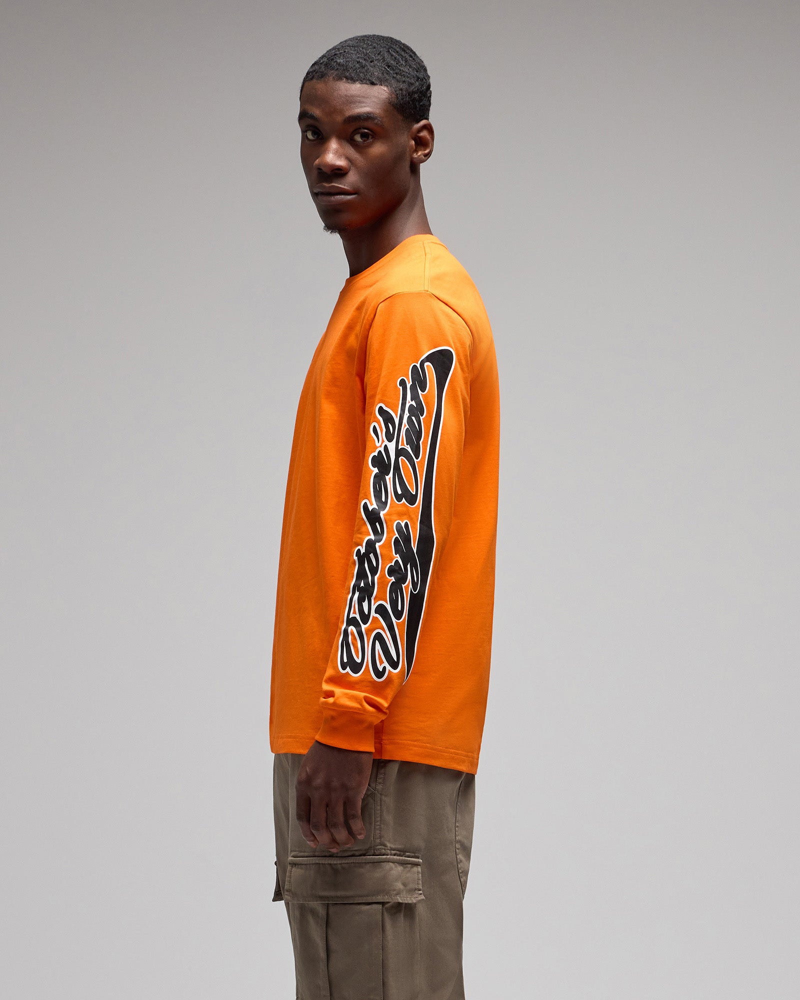 Sports Script Long-Sleeve T-Shirt - Spiced Orange IMAGE #3