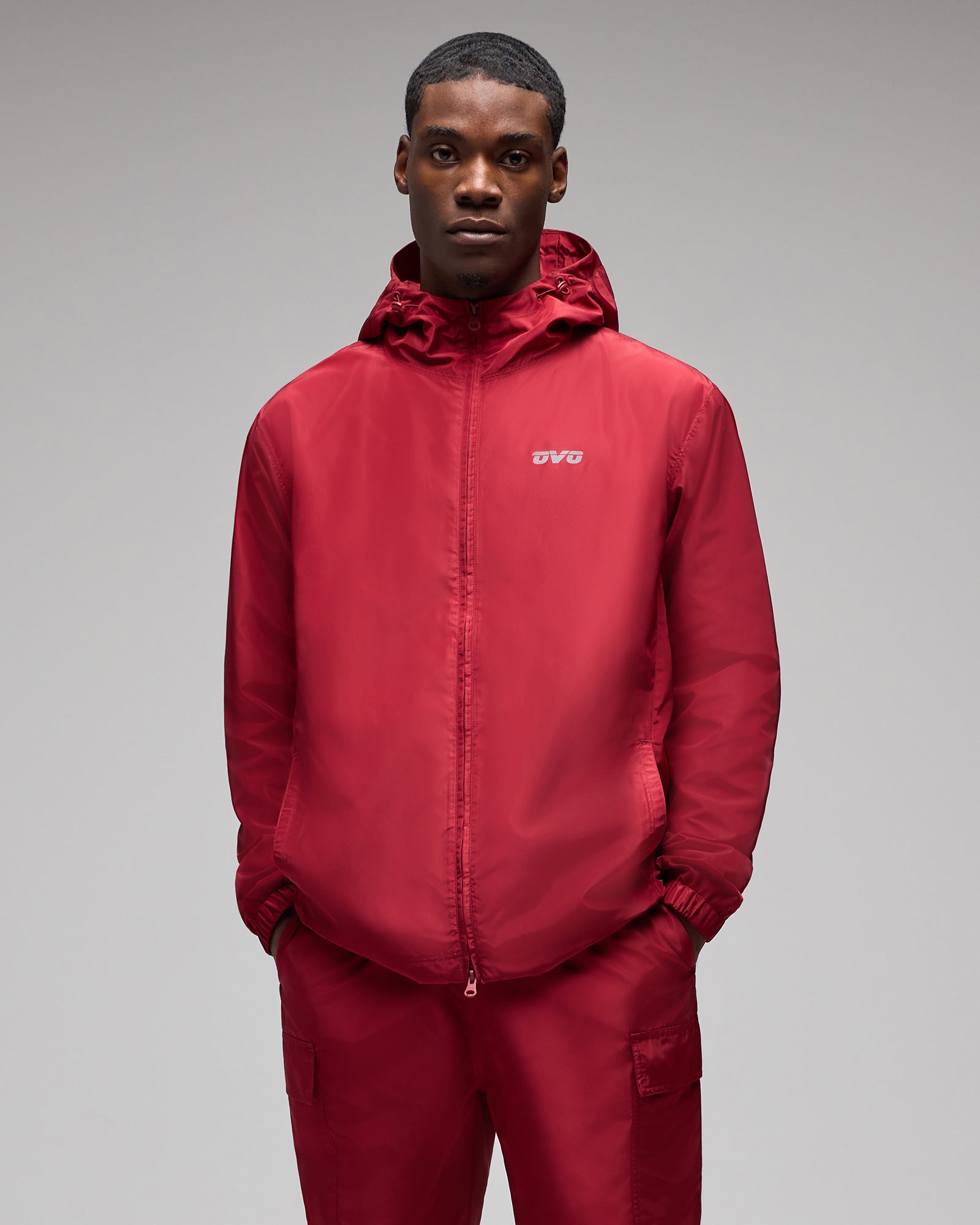 Lightweight Full-Zip Jacket - Deep Red IMAGE #3