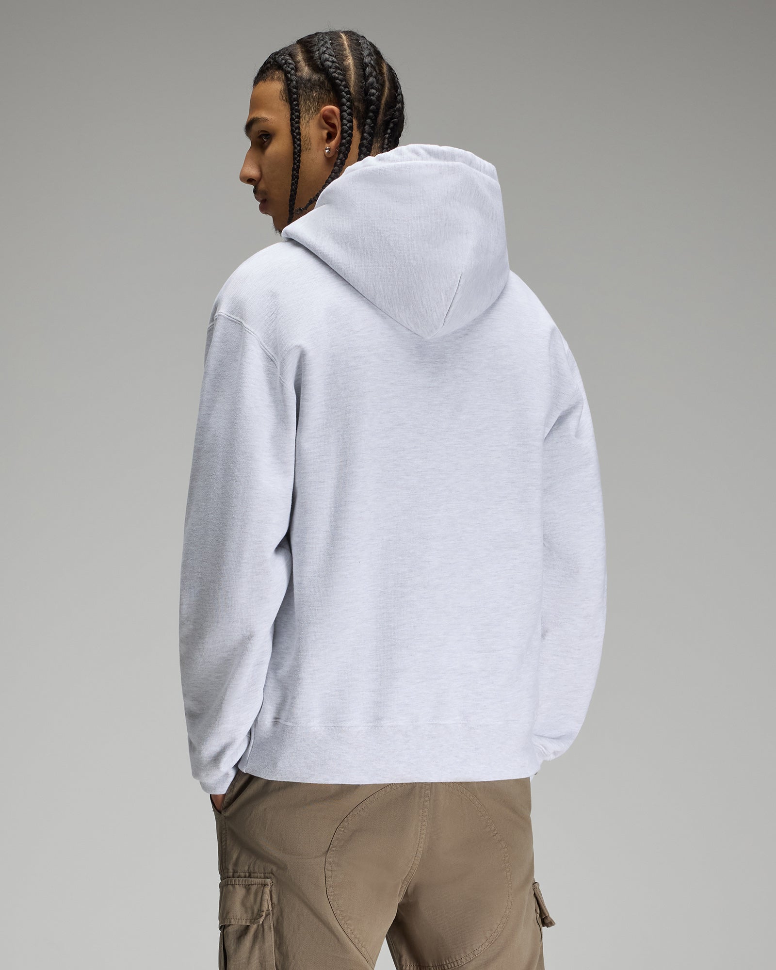 Sports Script Hoodie - Ash Heather Grey IMAGE #5