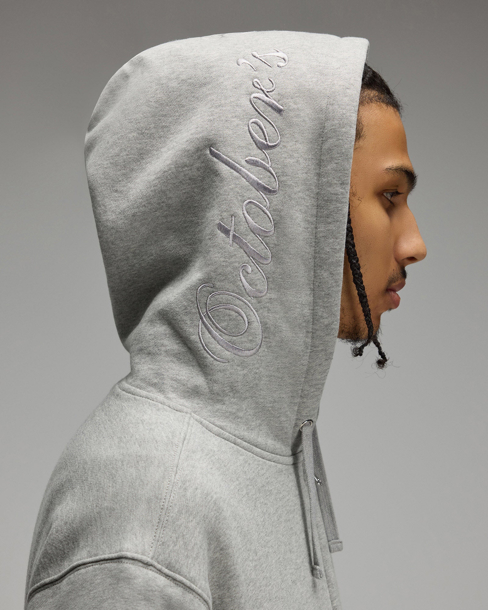 Waffle-Lined Full-Zip Hoodie - Heather Grey IMAGE #6