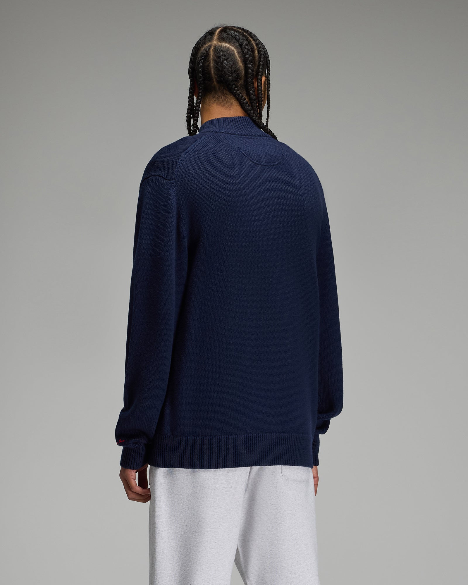 Quarter-Zip Sweater - Navy IMAGE #5