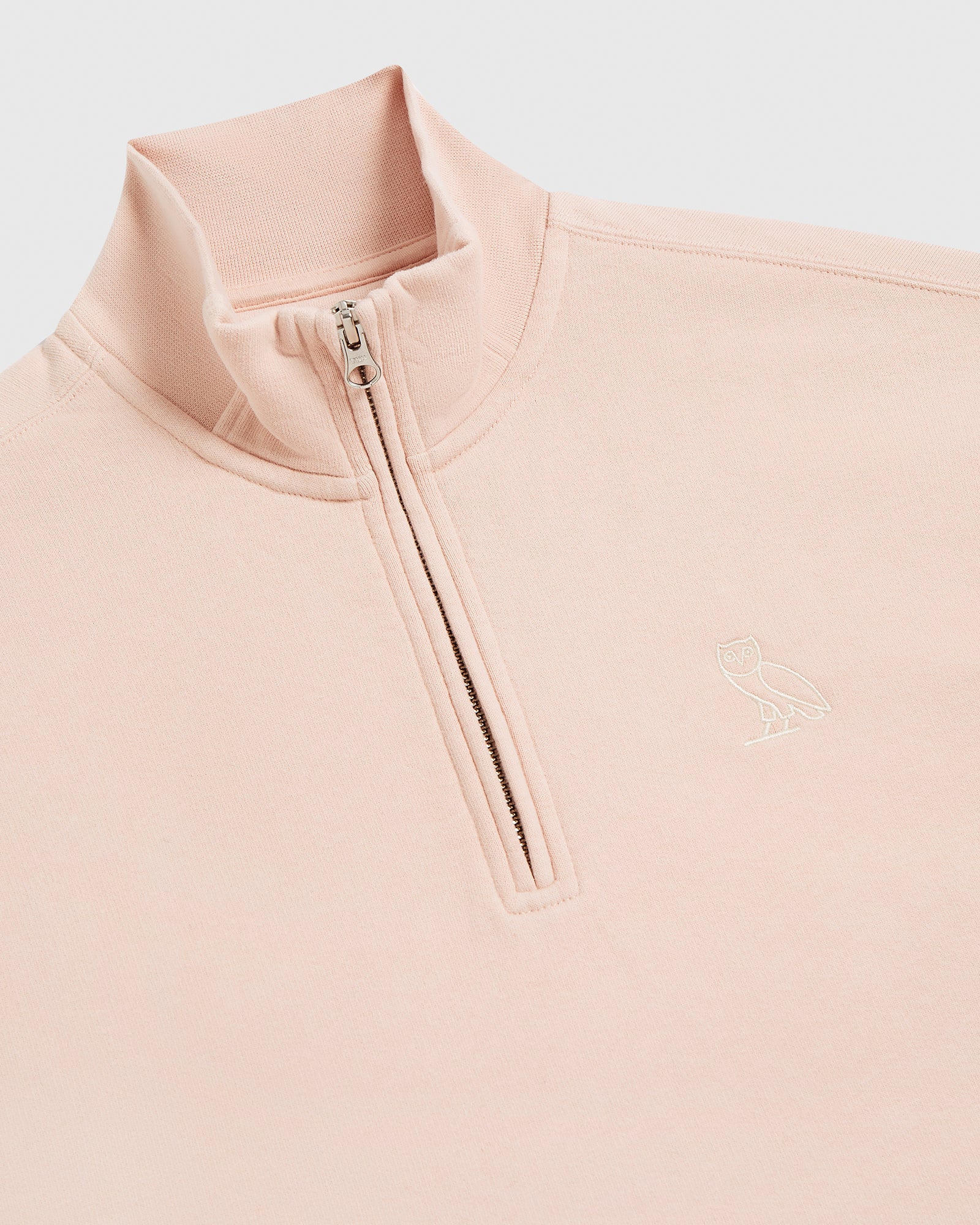 Relaxed-Fit Quarter-Zip Mockneck - Peach Smoke IMAGE #5