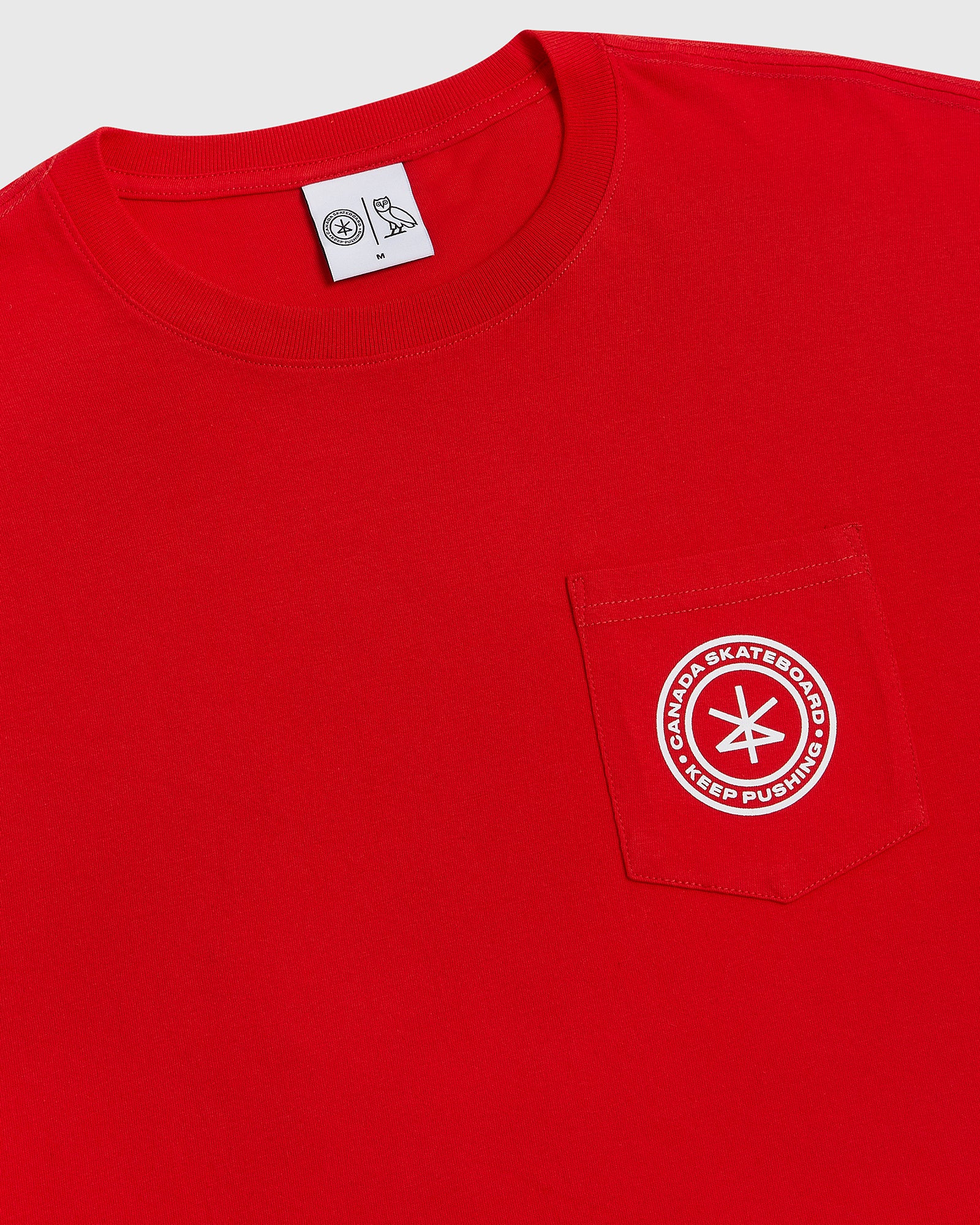 Canada Skateboard Pocket T-Shirt  - Red IMAGE #3