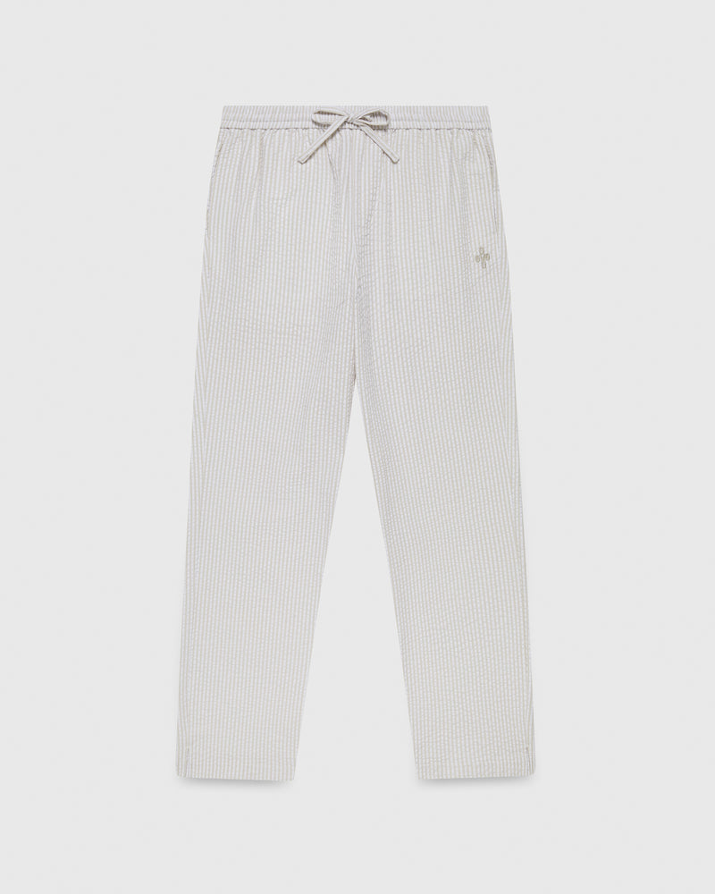 Pom Pom Seersucker Pant - Tan