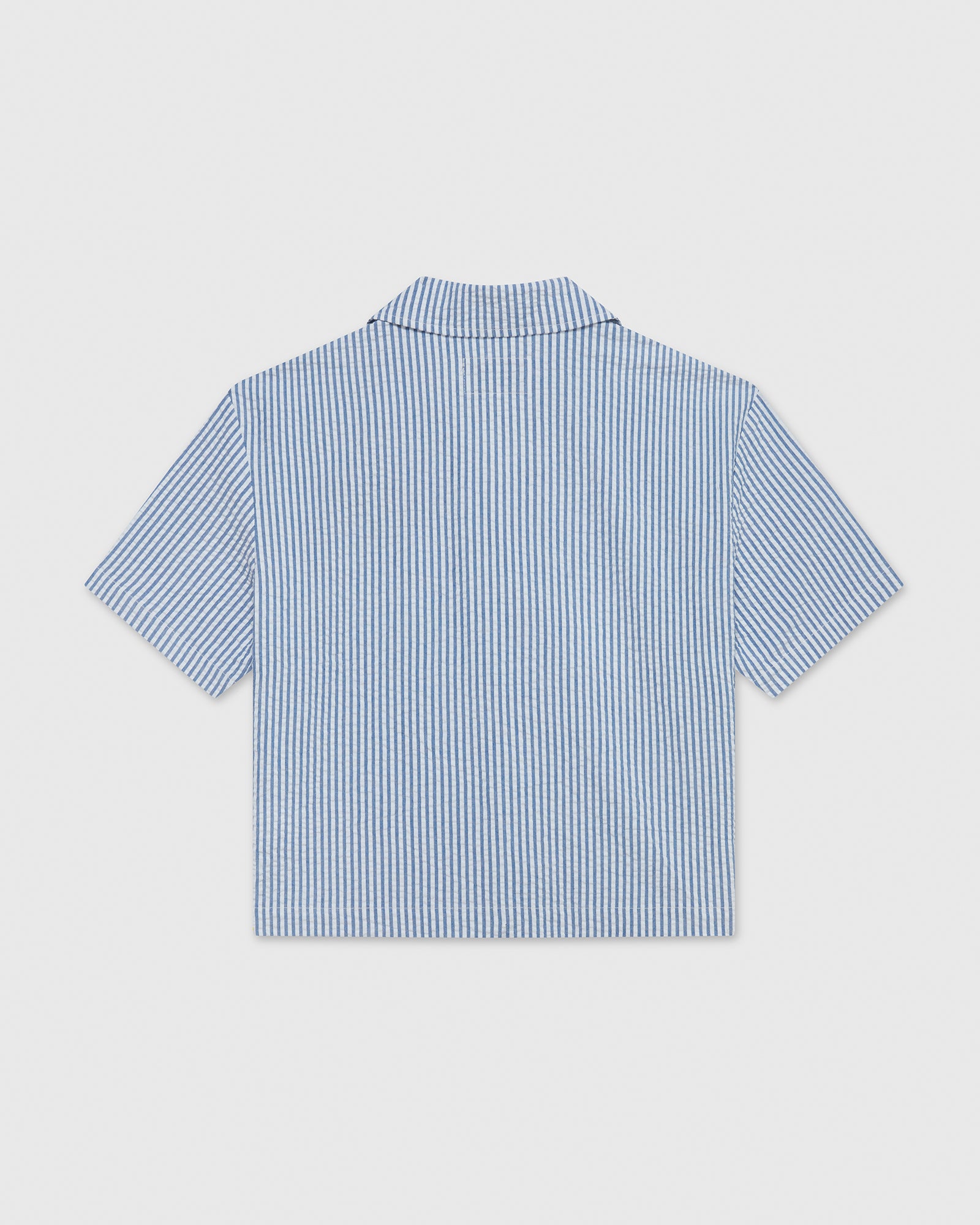 Pom Pom Seersucker Shirt - Light Blue IMAGE #3