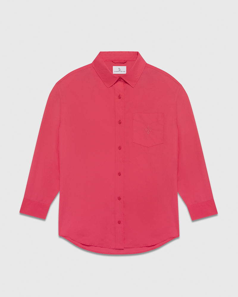 Oversized Poplin Shirt - Ruby