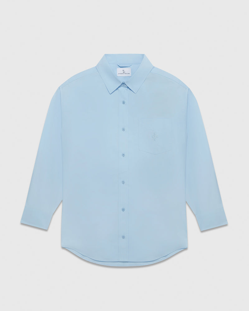 Oversized Poplin Shirt - Light Blue