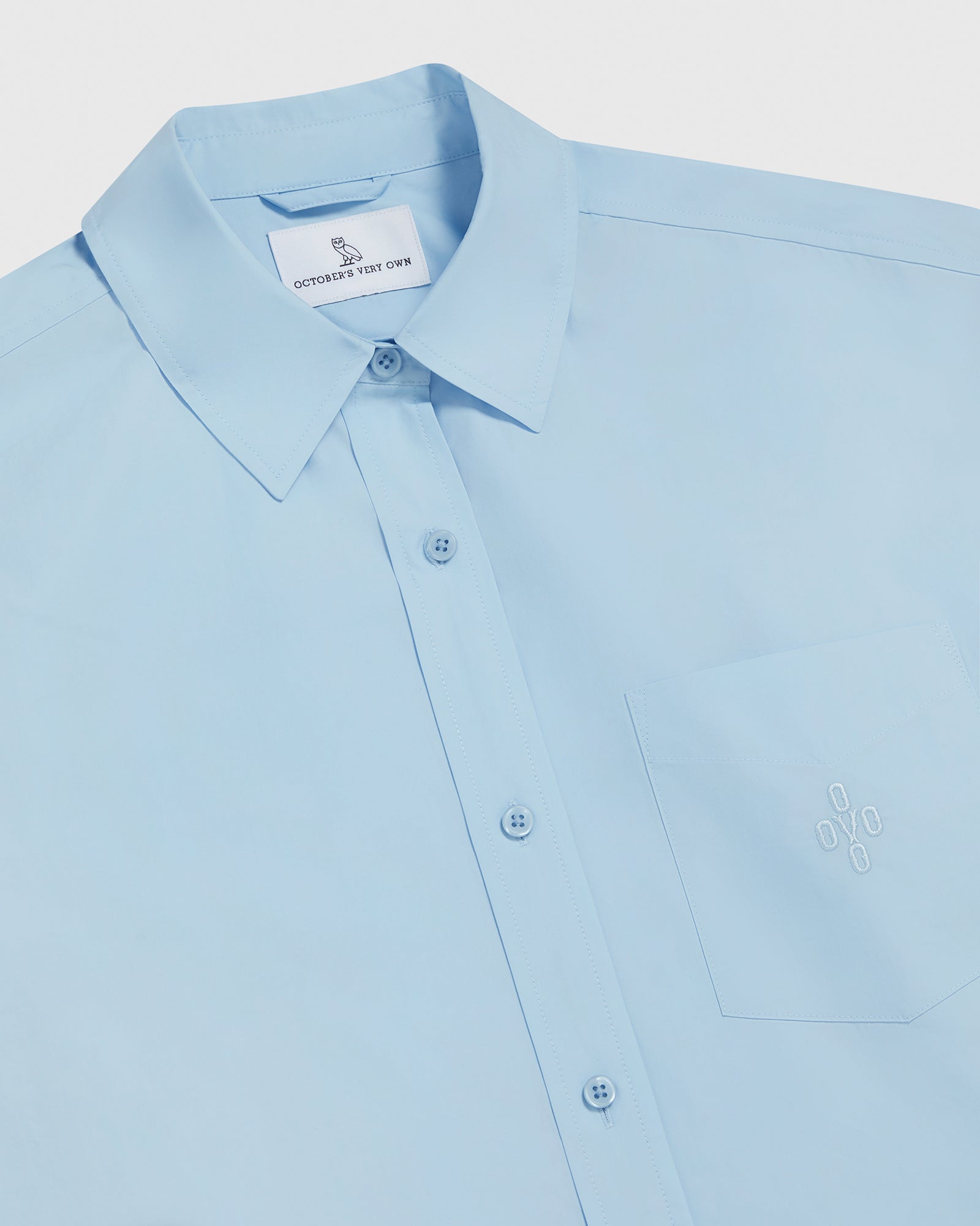 Oversized Poplin Shirt - Light Blue IMAGE #4