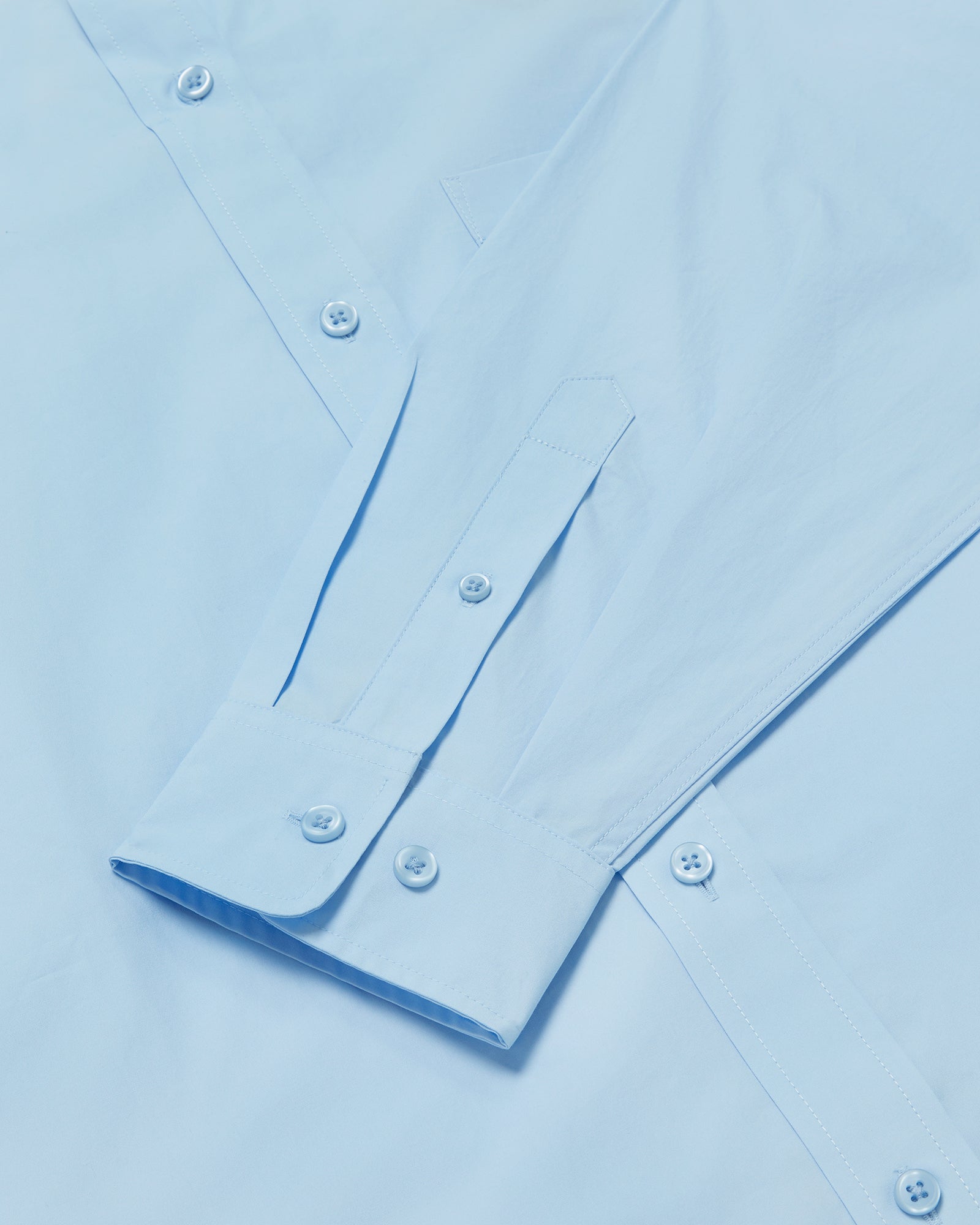 Oversized Poplin Shirt - Light Blue IMAGE #5