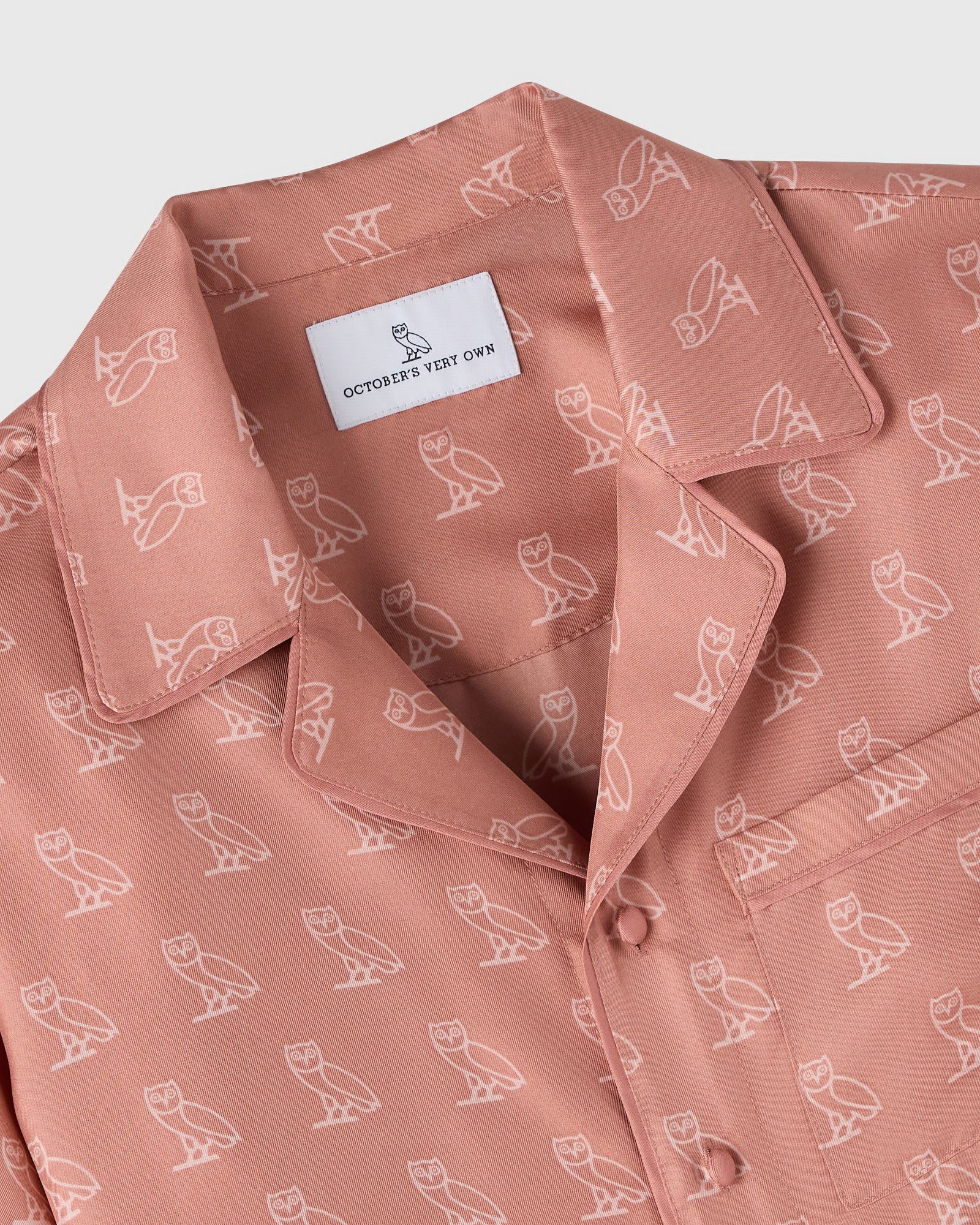 Silk Pajama Shirt - Pink IMAGE #2