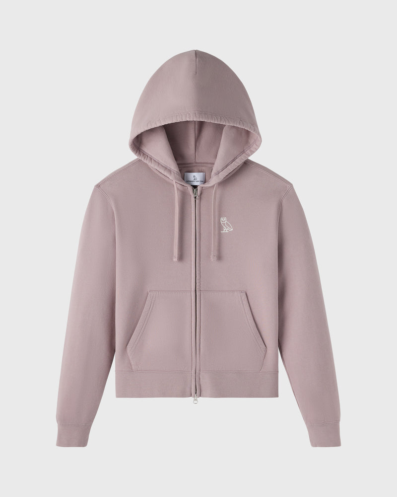 Relaxed-Fit Full-Zip Hoodie - Purple Fog