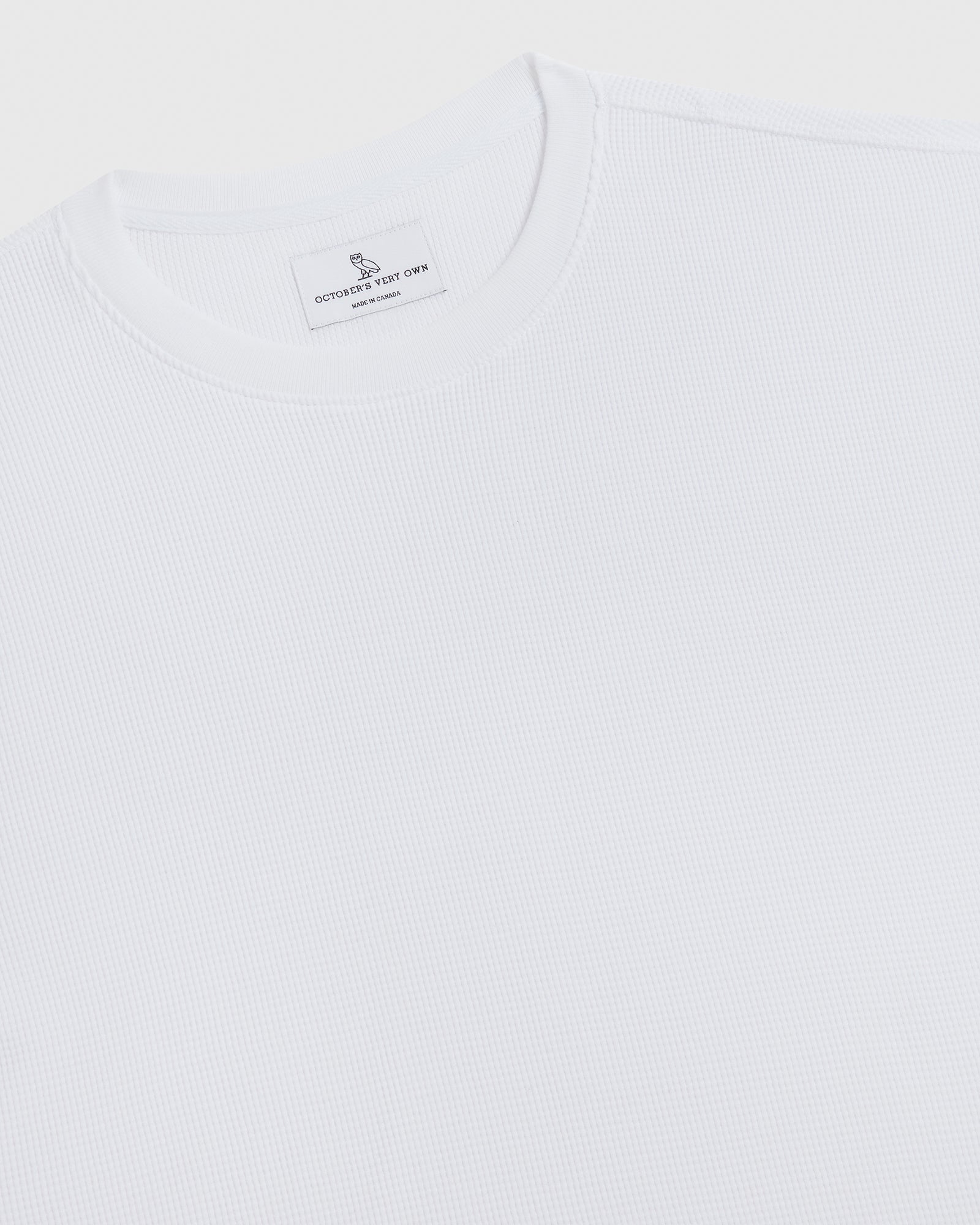 Longsleeve Waffle T-Shirt - White IMAGE #4