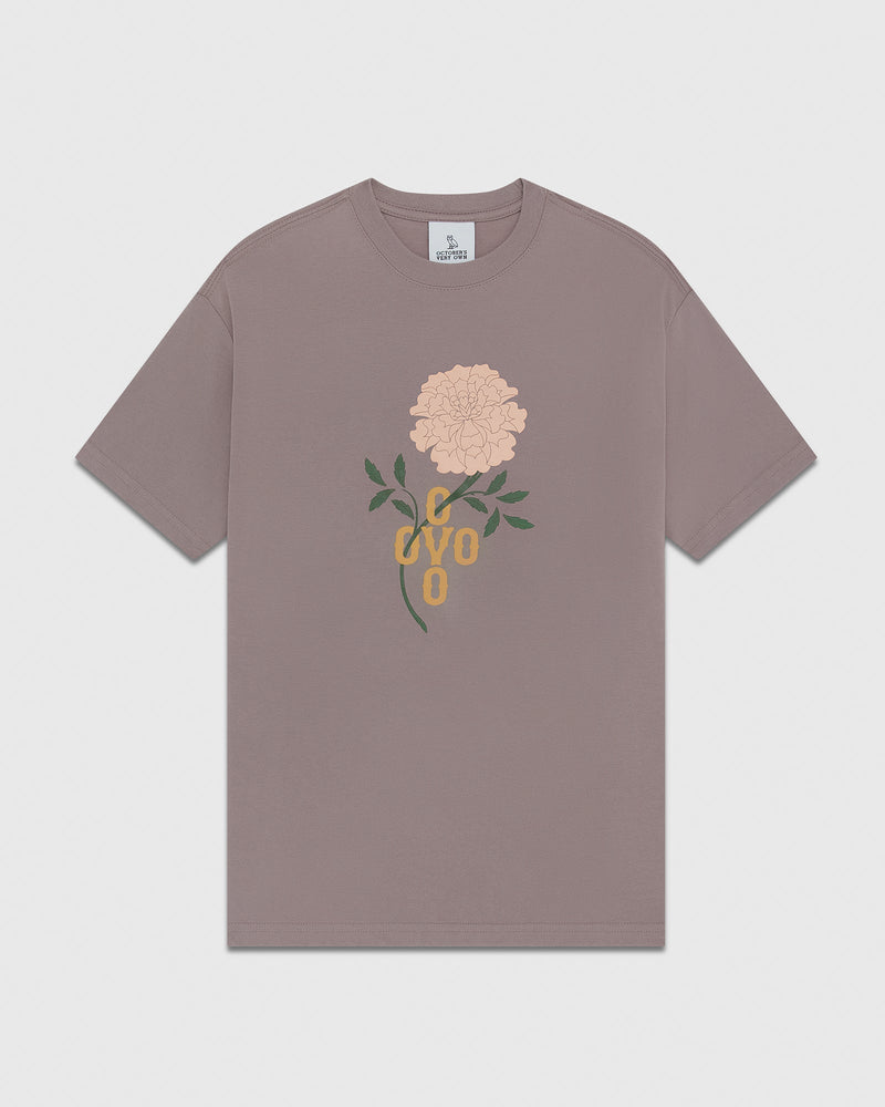 Pom Pom Marigold Boyfriend T-Shirt - Purple Fog