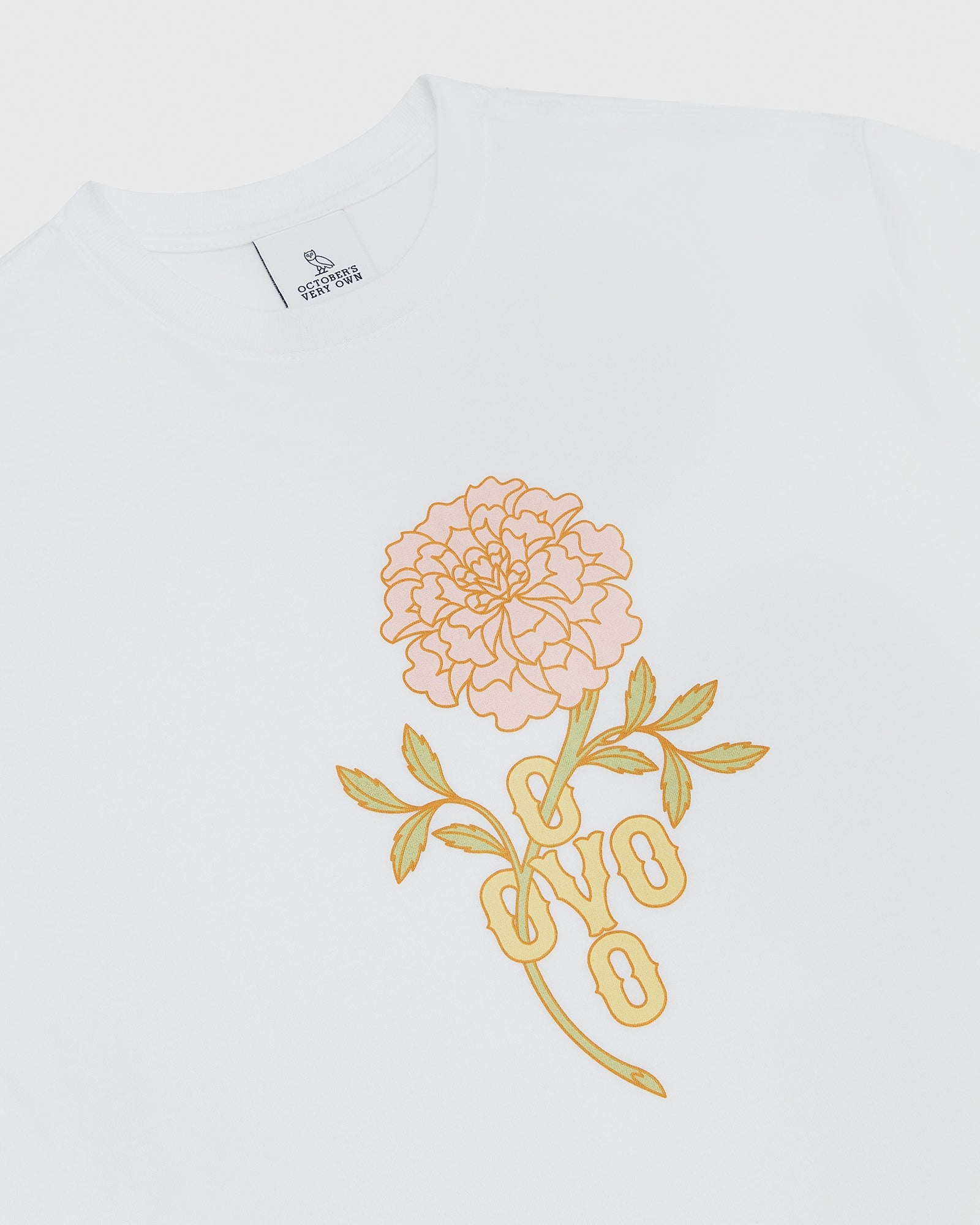 Pom Pom Marigold Boyfriend T-Shirt - White IMAGE #2