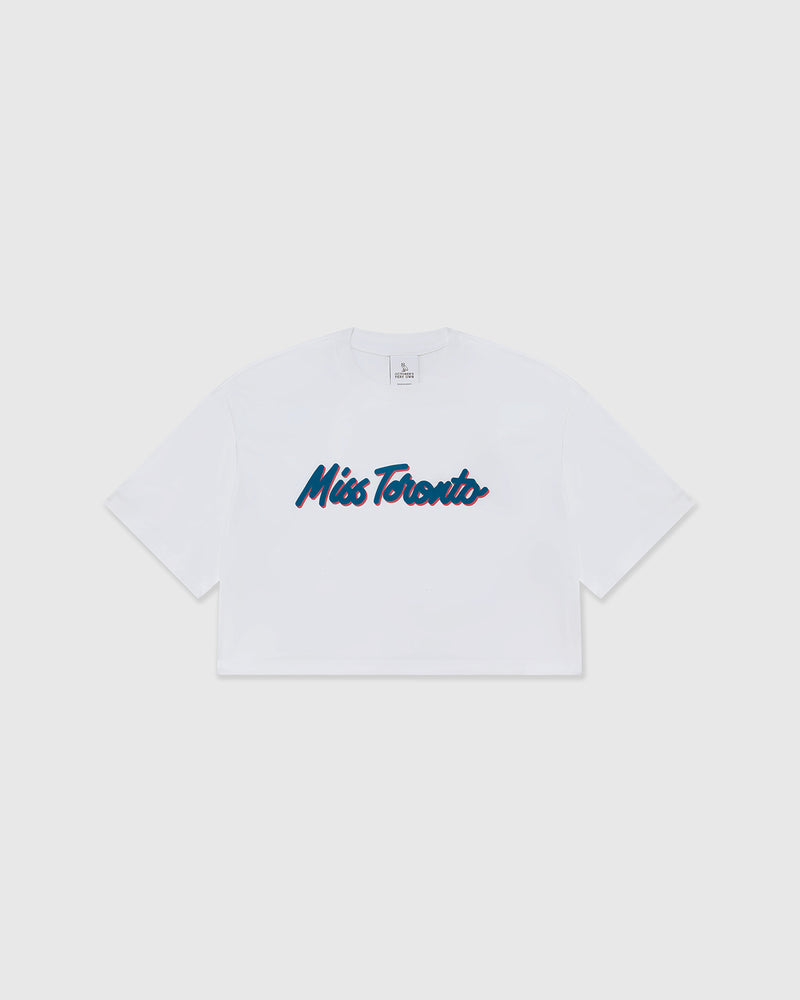 Miss Toronto Cropped T-Shirt - White