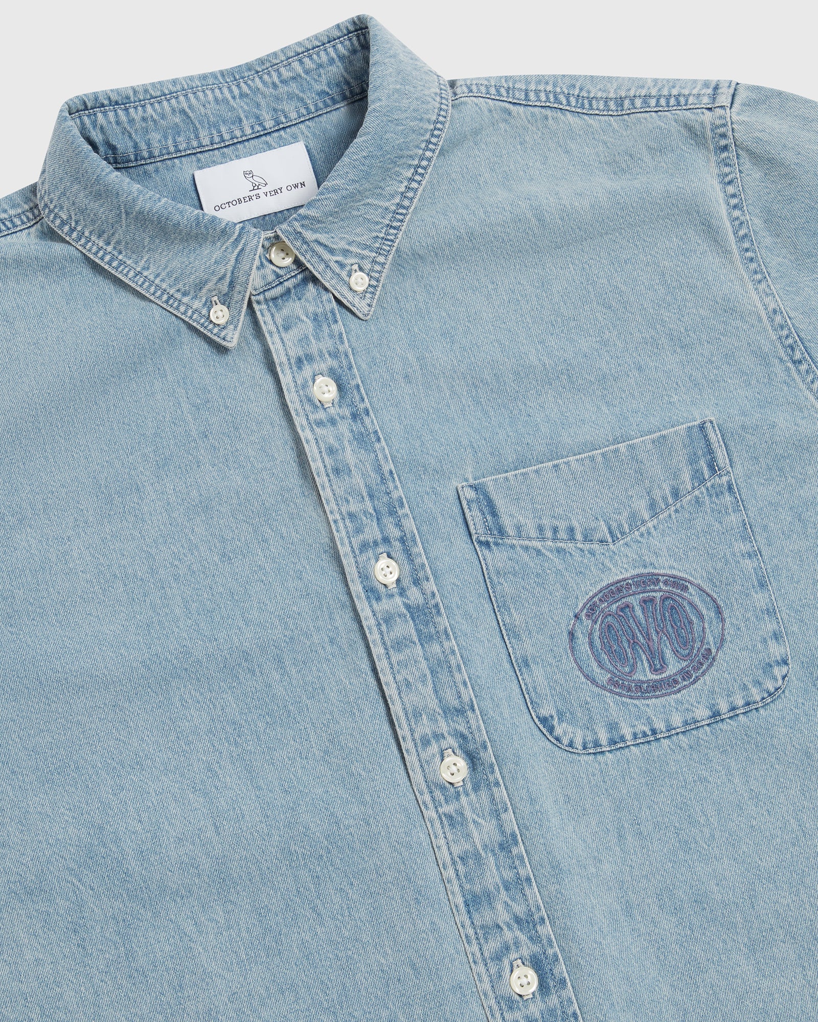 Denim Stamp Shirt - Washed Indigo IMAGE #3