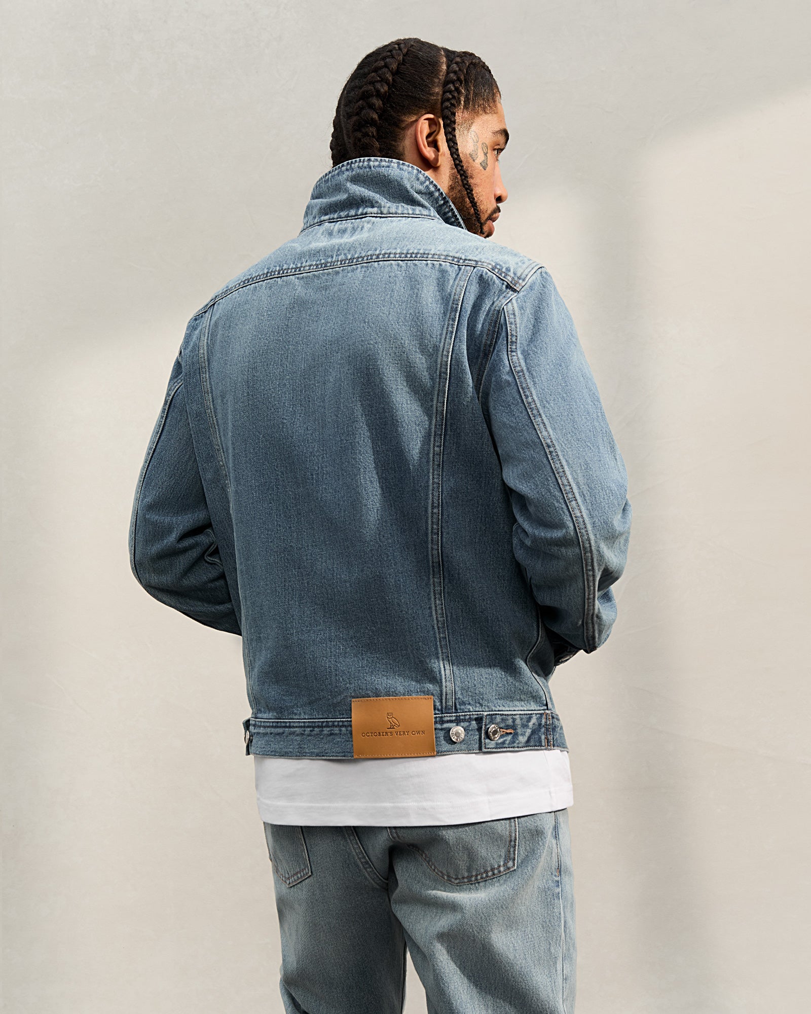 Denim Trucker Jacket - Washed Indigo IMAGE #3