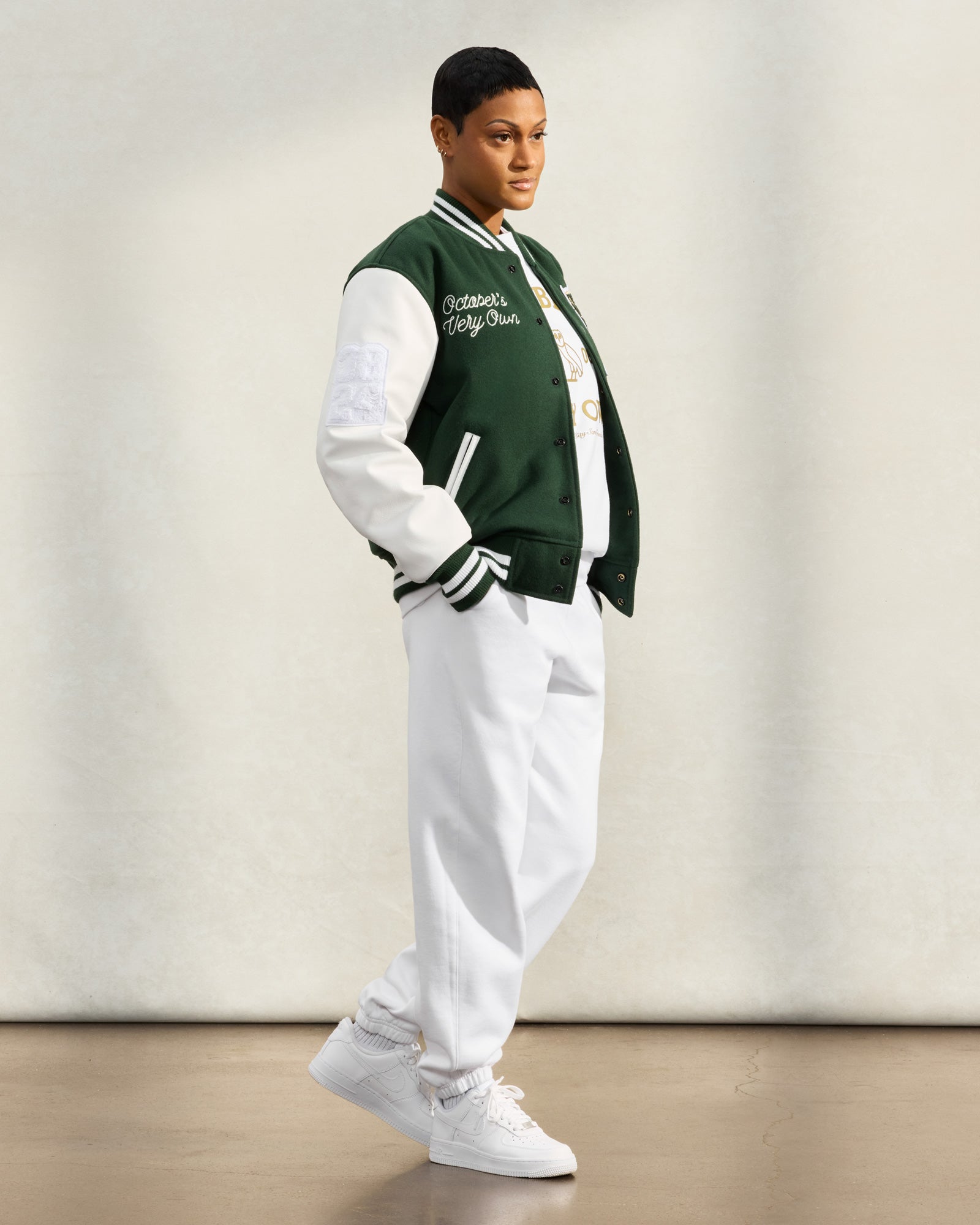 Collegiate Varsity Jacket - Green IMAGE #7