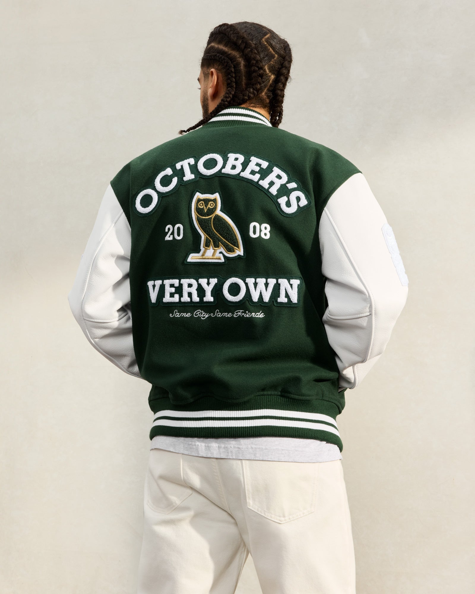 Collegiate Varsity Jacket - Green IMAGE #3