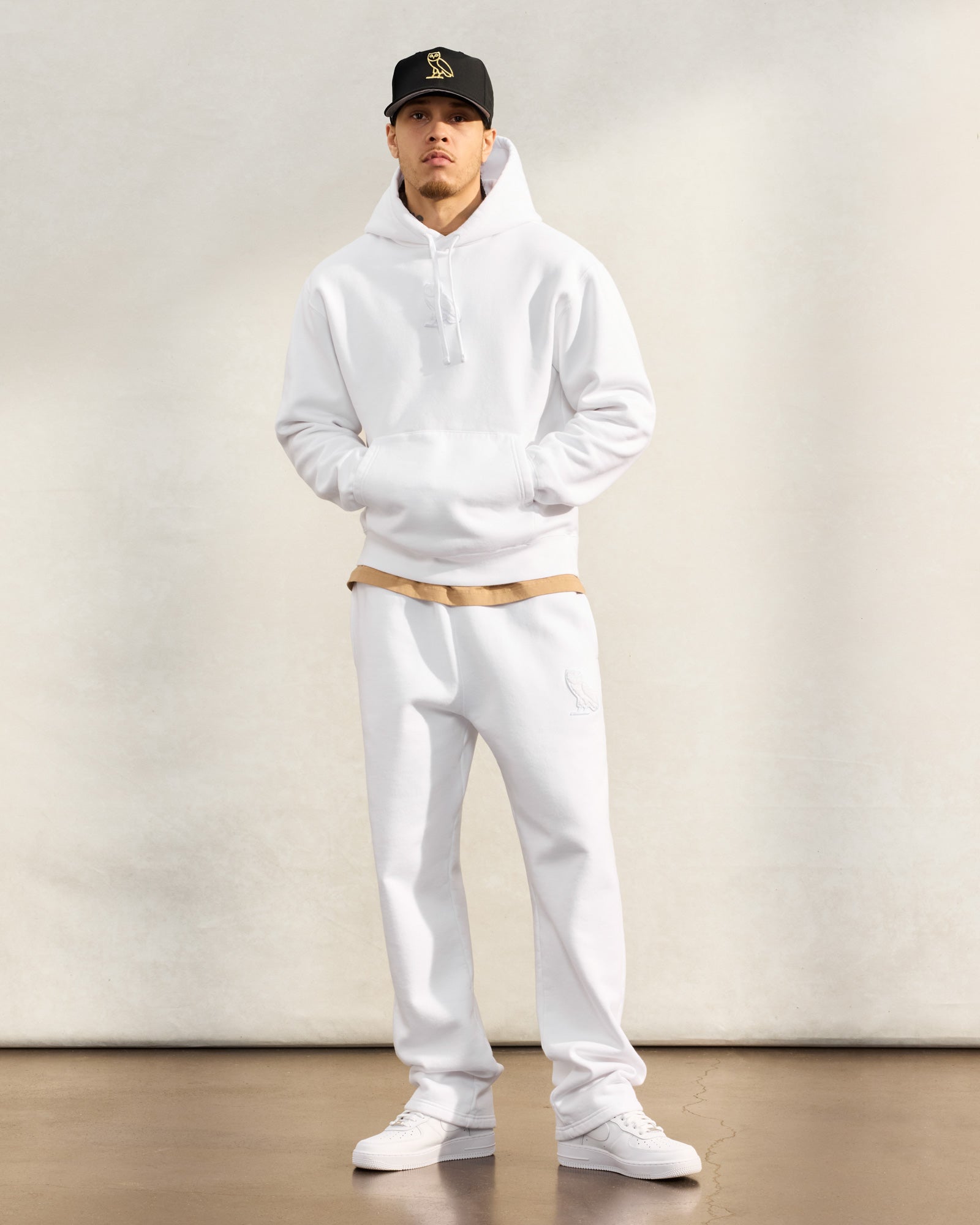 Mini OG Open Hem Sweatpant - White