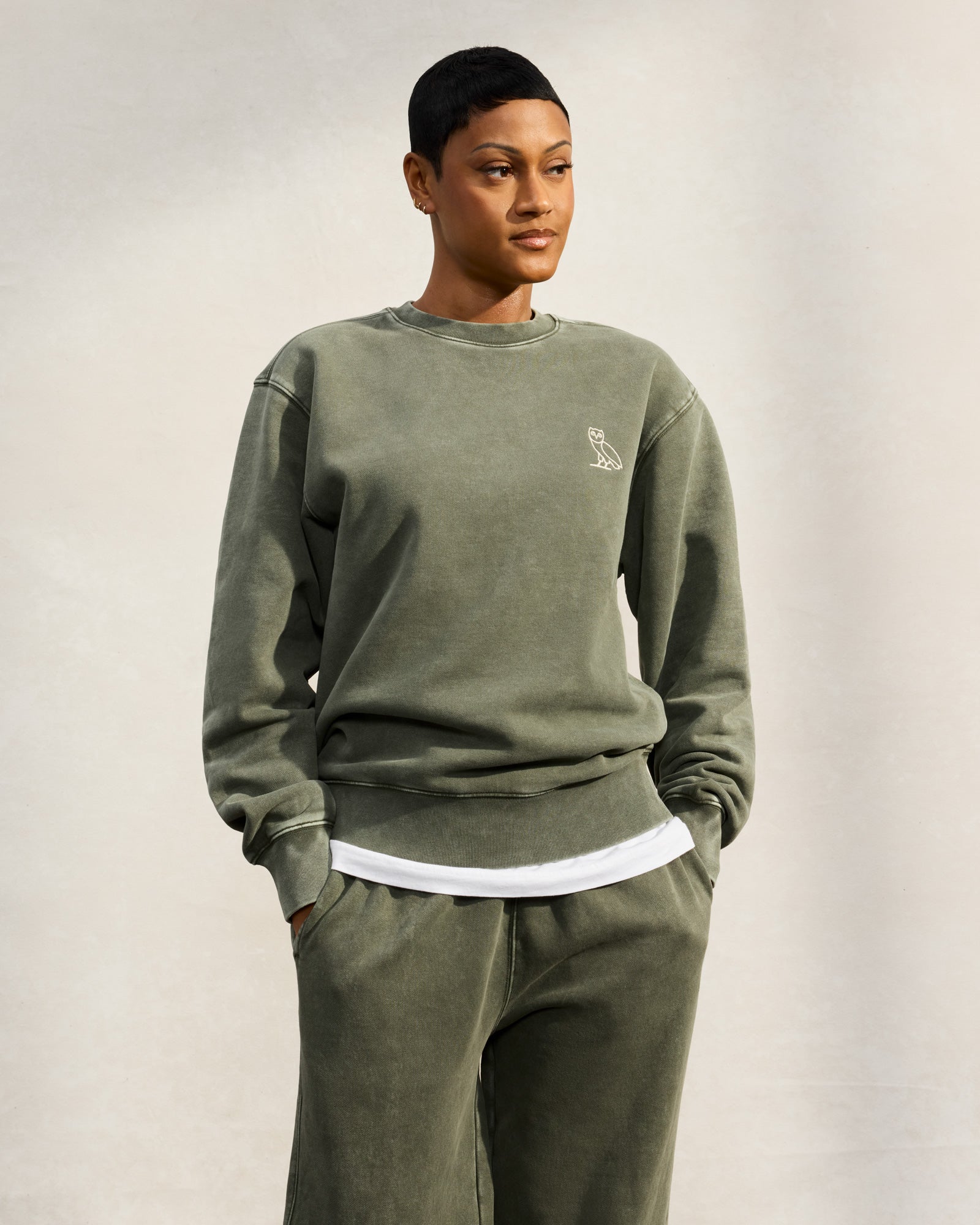 Muskoka Garment Dyed Crewneck - Sage IMAGE #3