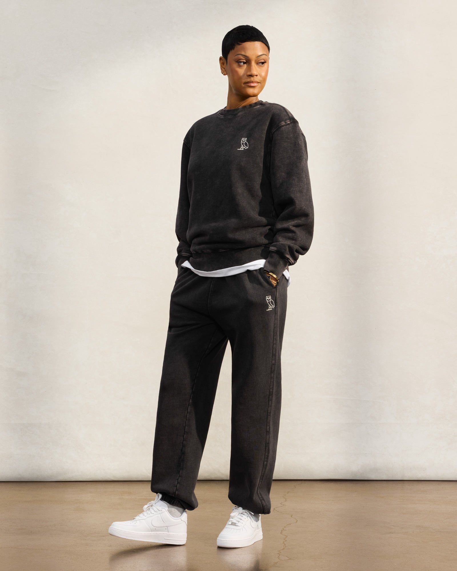 Muskoka Garment Dyed Relaxed Fit Sweatpant - Black IMAGE #3