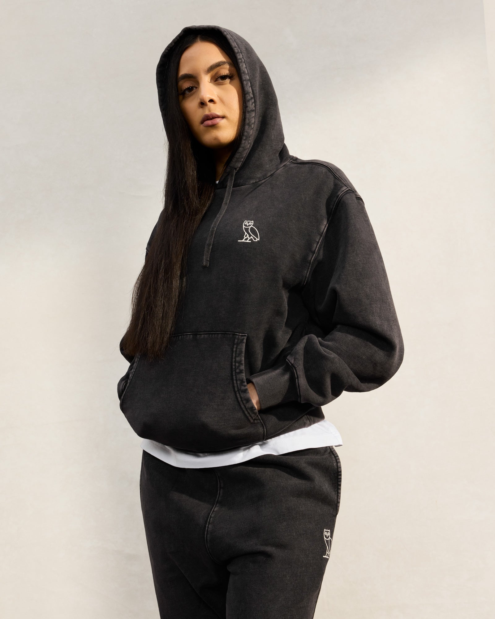 Muskoka Garment Dyed Hoodie - Black IMAGE #4