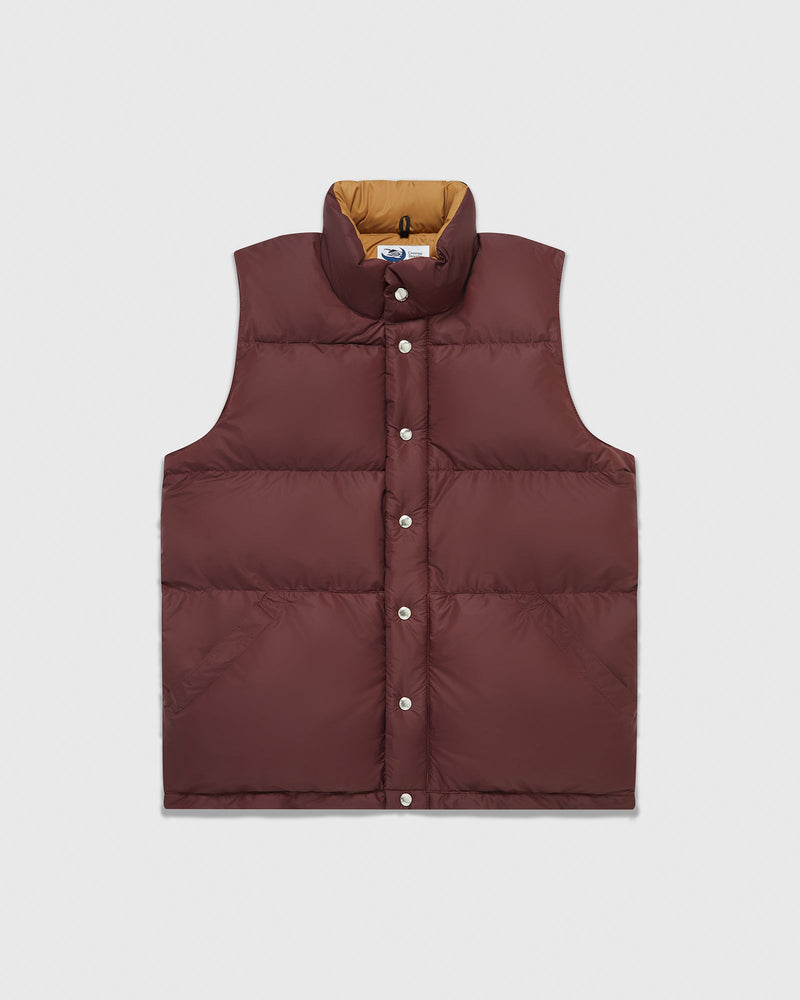 Crescent Down Works Italian Vest - Burgundy